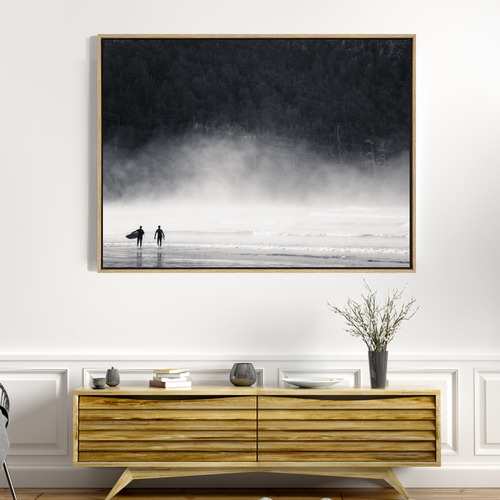 On The Search Drop Shadow Framed Canvas Wall Art