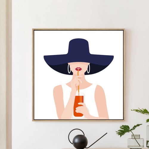 Aperol Girl Framed Canvas Wall Art