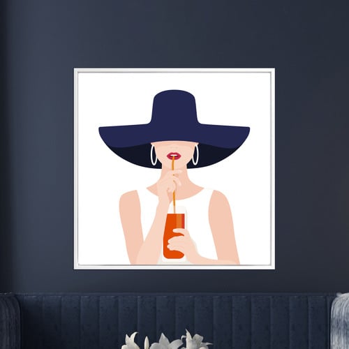 Aperol Girl Framed Canvas Wall Art
