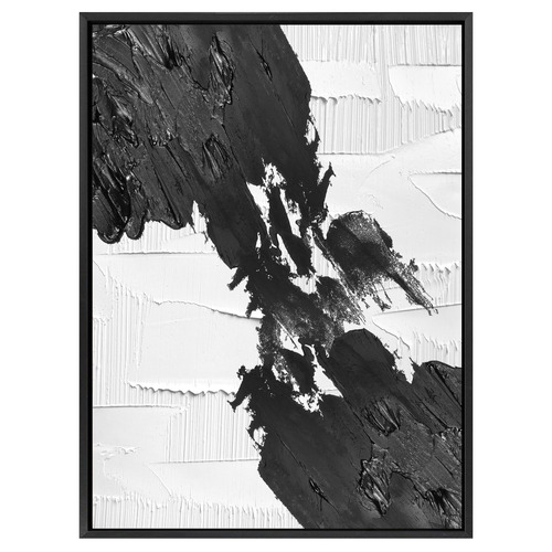Black on White Canvas Wall Art