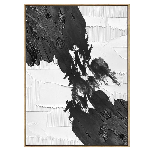 Black on White Canvas Wall Art