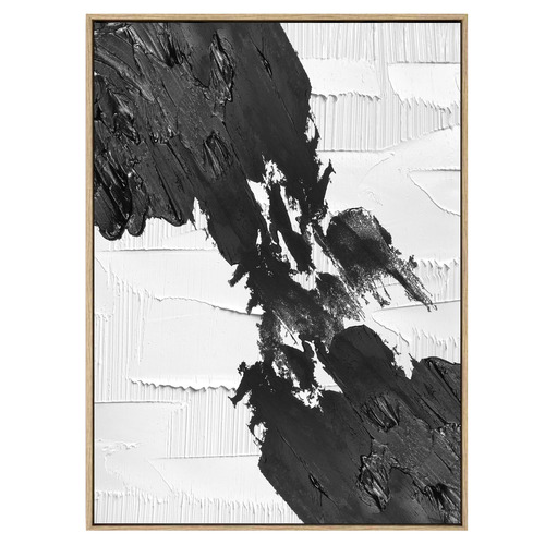 Black on White Canvas Wall Art