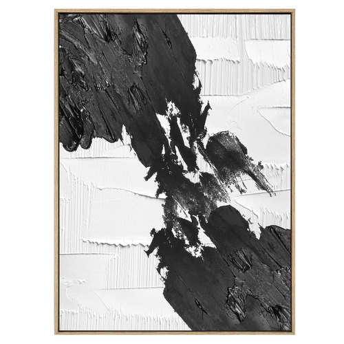 Black on White Canvas Wall Art