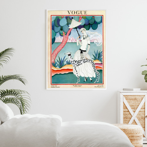 Vintage Vogue Cover Jan 1922 Canvas Wall Art