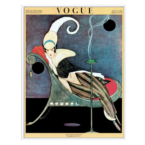 Vintage Vogue Cover July 1922 Canvas Wall Art