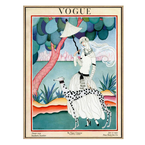 Vintage Vogue Cover Jan 1922 Canvas Wall Art