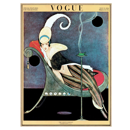 Vintage Vogue Cover July 1922 Canvas Wall Art