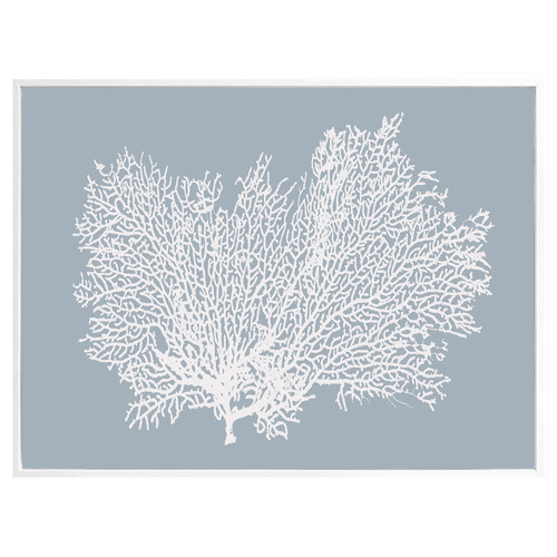 Light-Blue-Coral-Shadow-Framed-Canvas-Wall-Art