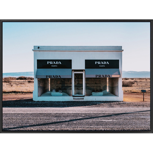 Prada-Marfa-Drop-Shadow-Framed-Canvas-Wall-Art