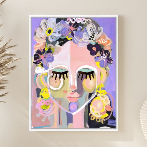 Flower Girl Canvas Wall Art