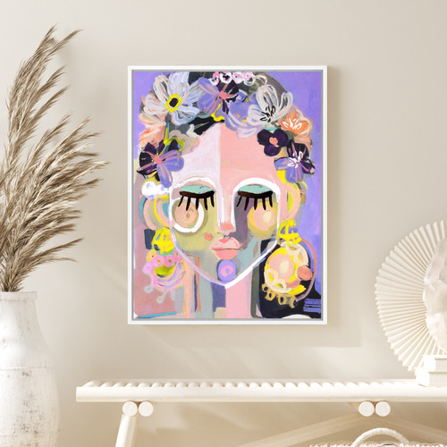 Arthouse Collective Flower Girl Canvas Wall Art | Temple & Webster