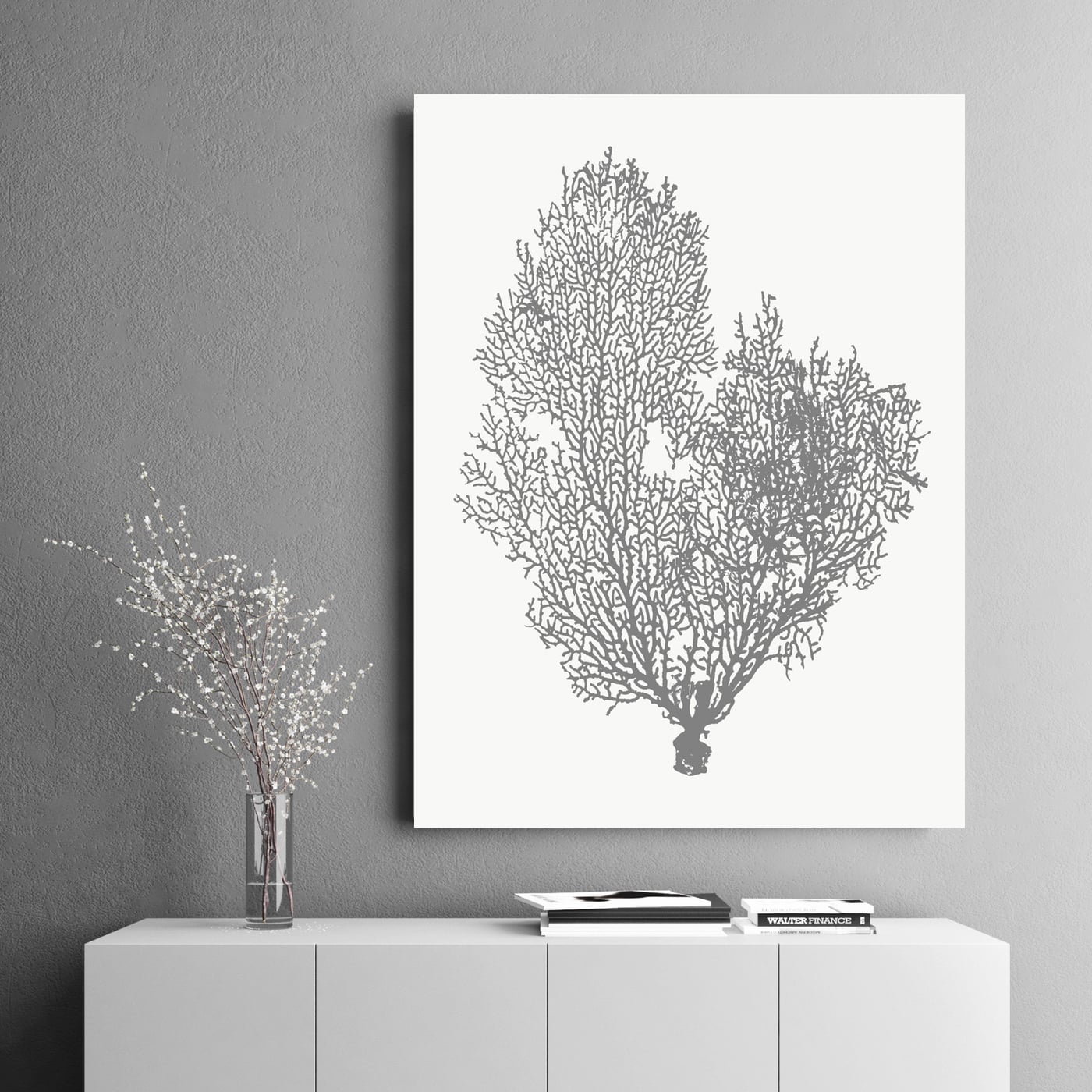 Natural Coral Printed Wall Art