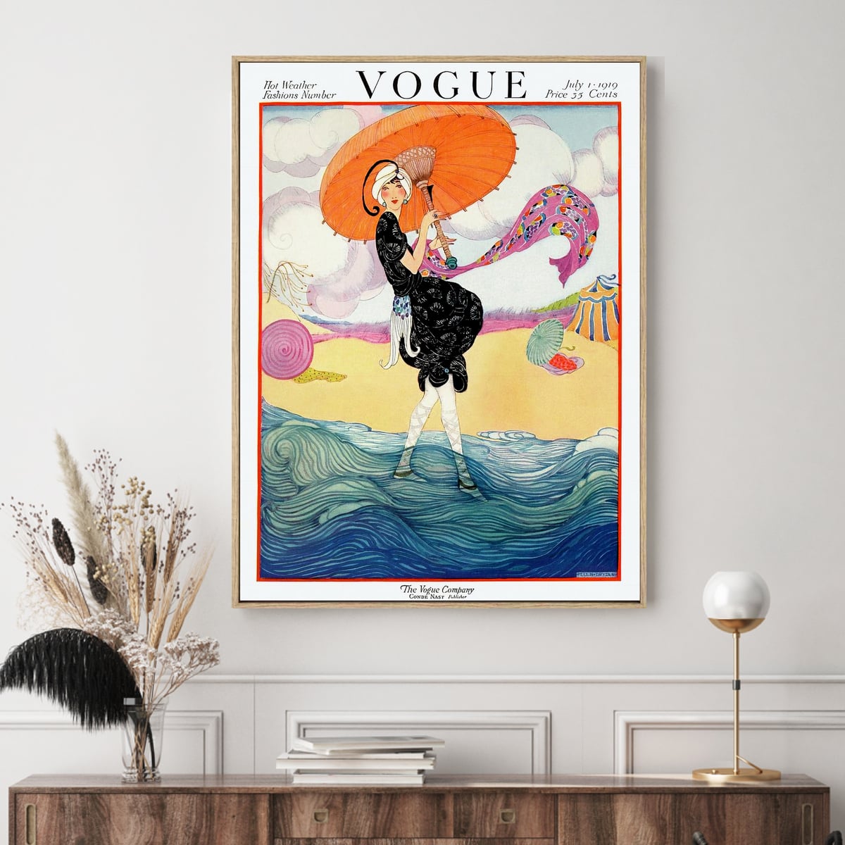 Vintage Vogue Summer 1919 Canvas Wall Art