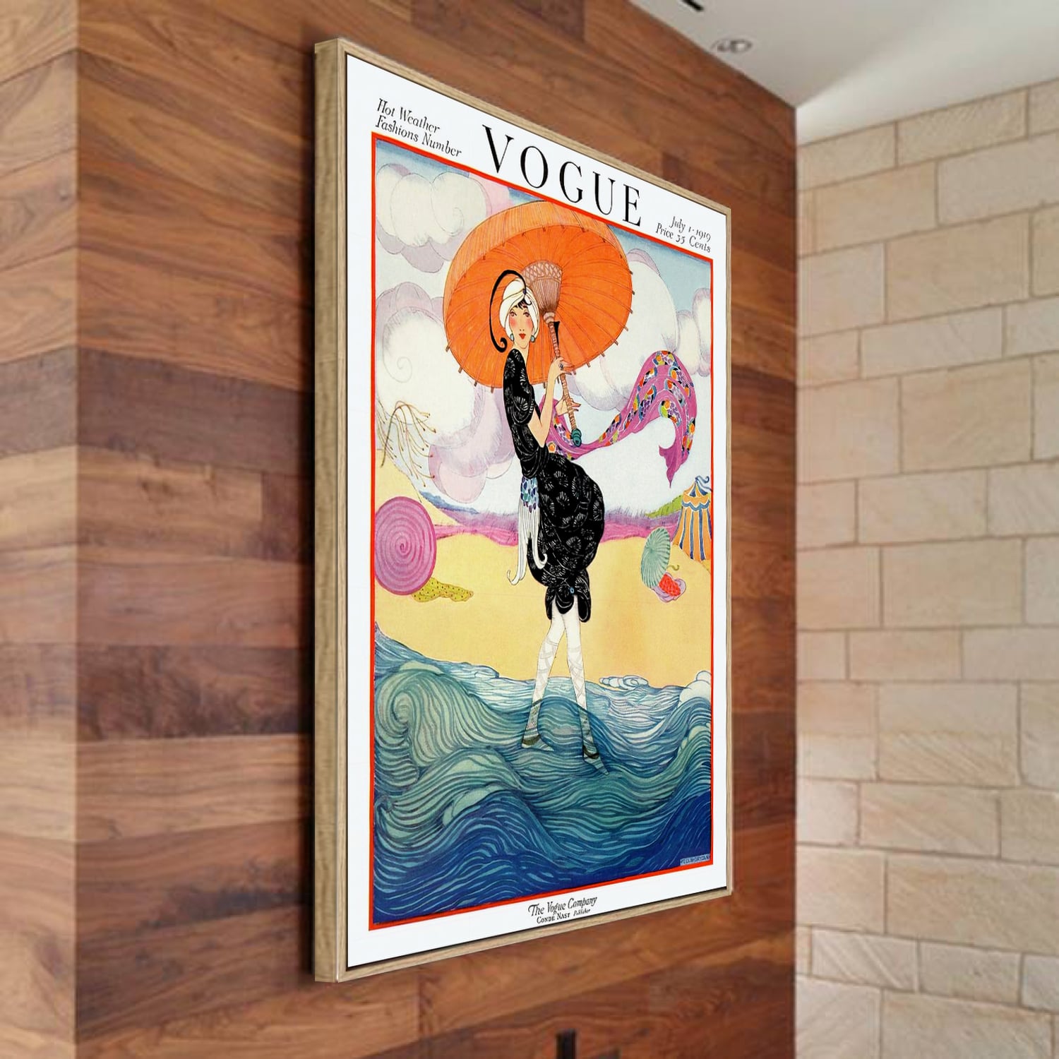 Vintage Vogue Summer 1919 Canvas Wall Art