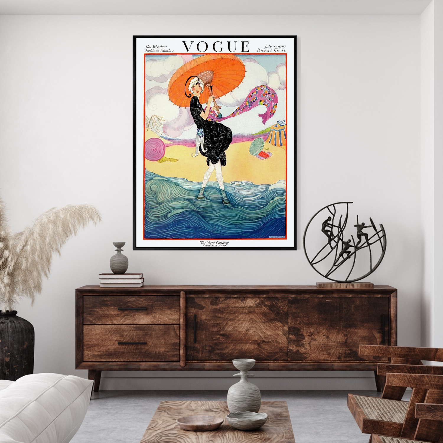 Vintage Vogue Summer 1919 Canvas Wall Art