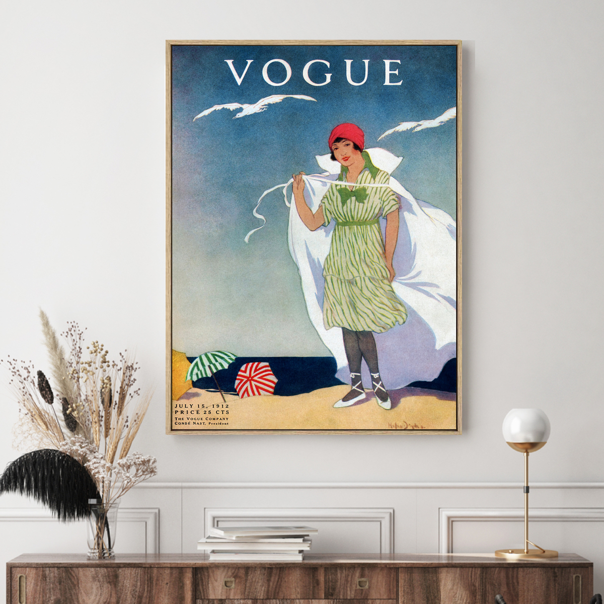 Vintage Vogue Summer 1912 Canvas Wall Art