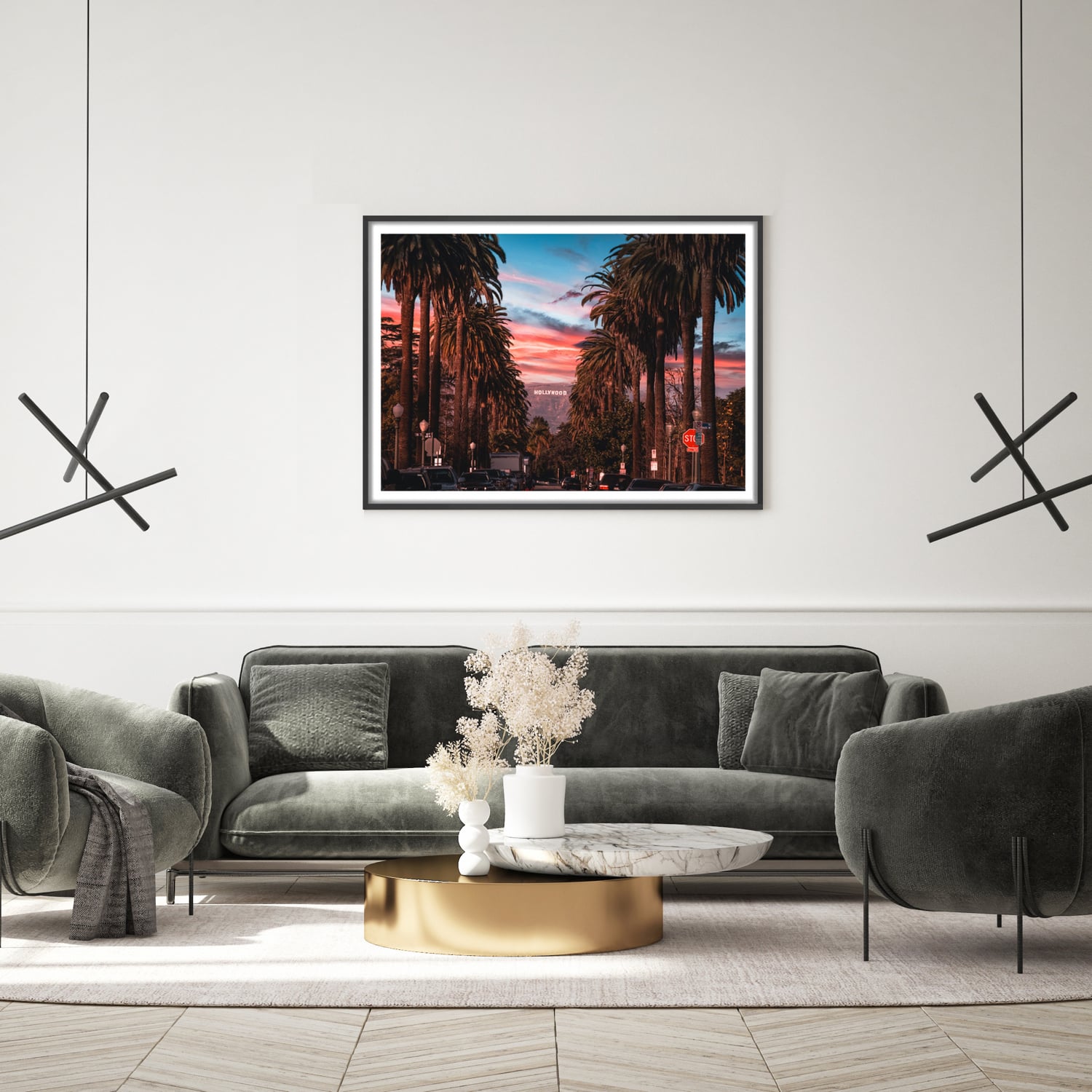 Hollywood Skies Framed Paper Print Wall Art