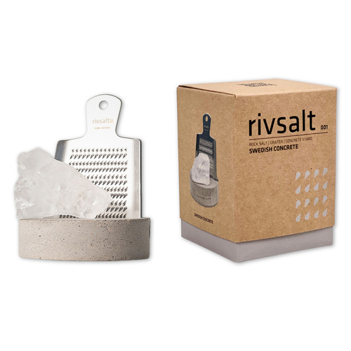 3 Piece Castine Halite Salt & Grater Set