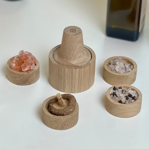 Moore Oak Wood Spice Mortar & Pestle