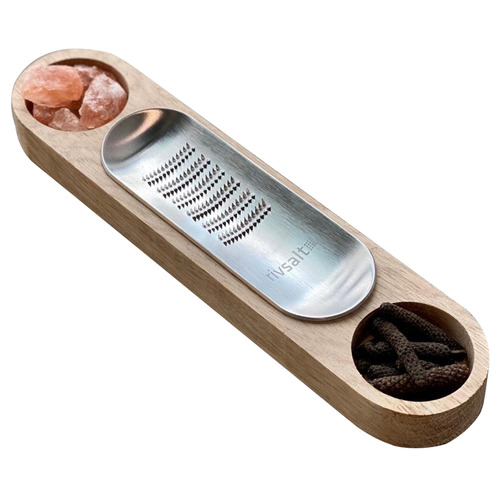 2 Piece Oswego Salt Grater & Caddy Set