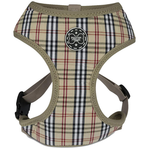 Hamish McBeth Brown Tartan Dog Harness | Temple & Webster