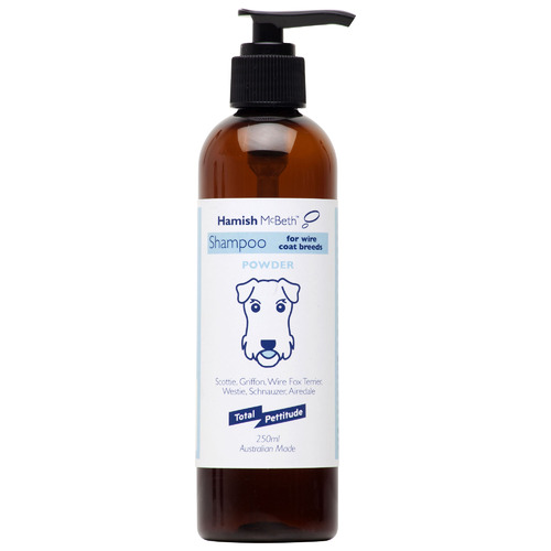 Hamish McBeth 250ml Powder Dog Shampoo for Terriers & Wire Coat Breeds