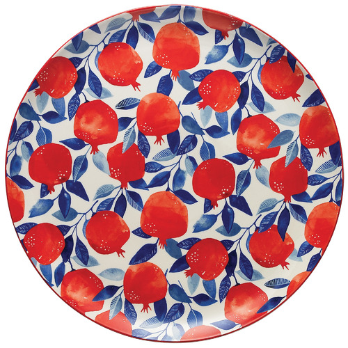 Ecology Ecology Punch Pomegranate 36cm Round Stoneware Platter | Temple ...