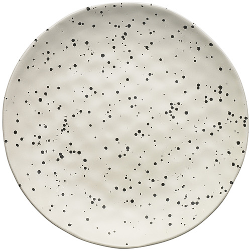 Black & White Ecology Speckle Polka 27cm Stoneware Dinner Plate