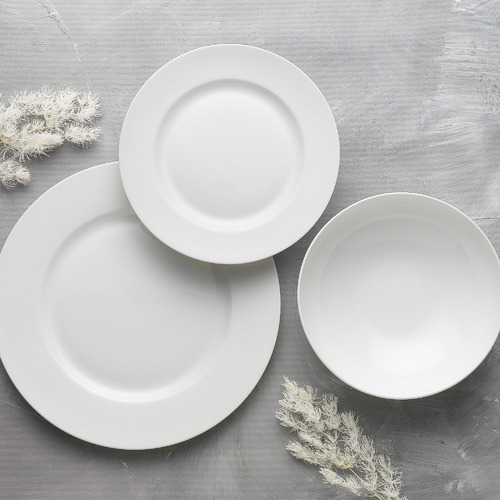 Ecology 12 Piece Canvas Rimmed Dinner Set | Temple & Webster