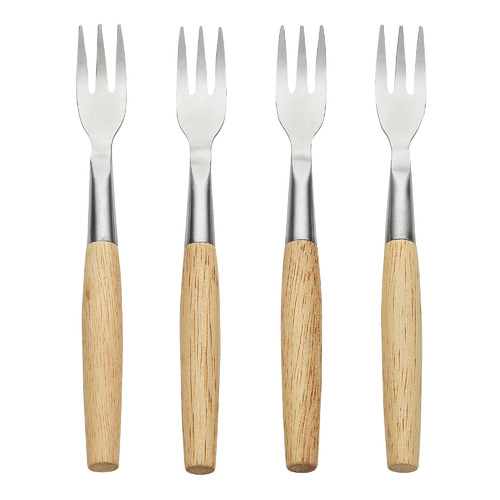 Ecology Alto Tapas Stainless Steel & Rubber Wood Forks