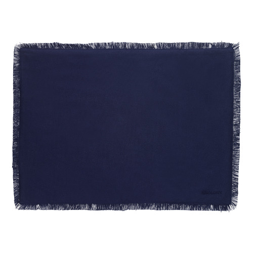 Ecology Navy Fray Cotton Placemats Temple & ster