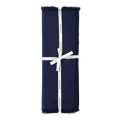Ecology Navy Fray Cotton Placemats Temple & ster