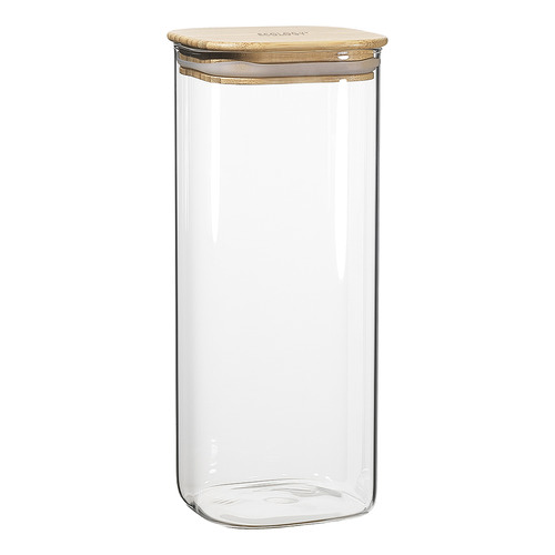 Ecology Pantry 2L Square Glass Canister with Bamboo Lid