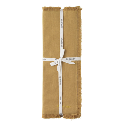 Ecology Yellow Fray Cotton Placemats Temple & ster