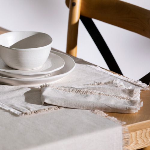 Flax Fray Cotton Napkins