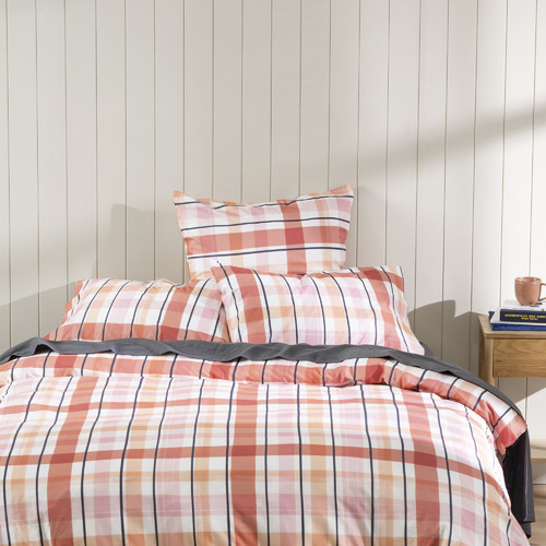 Isla Check Cotton Quilt Cover Temple & ster