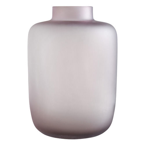 26cm Lilac Frosted Arlette Soda Lime Glass Vase | Temple & Webster