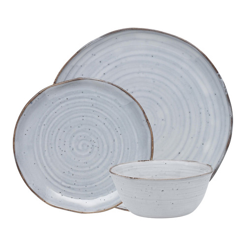 12 Piece Orchid Ottawa Stoneware Dinner Set