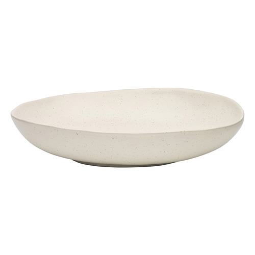 Cream Ottawa Calico 28cm Stoneware Shallow Pasta Bowls
