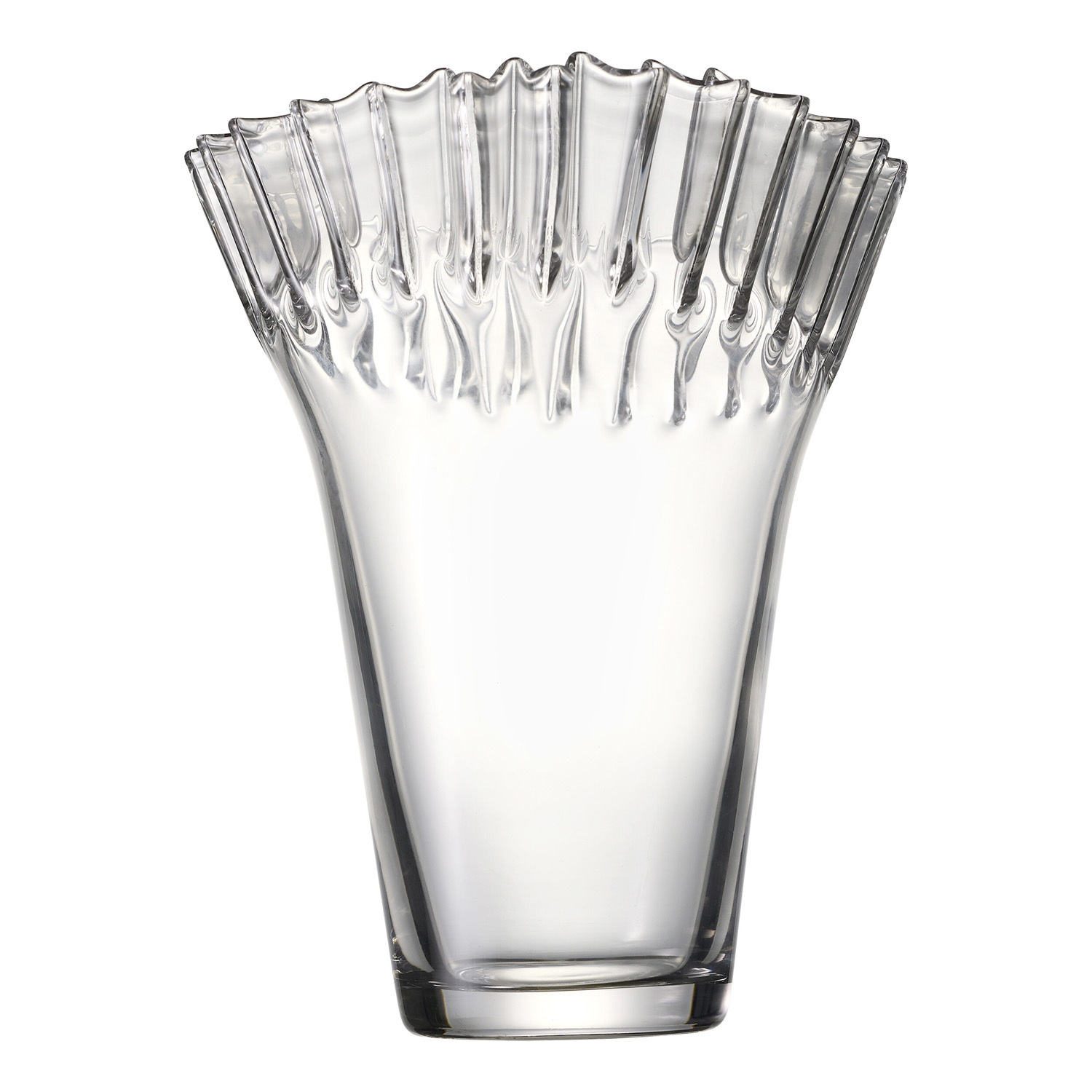 Tousle Fluted Soda Lime Glass Vase
