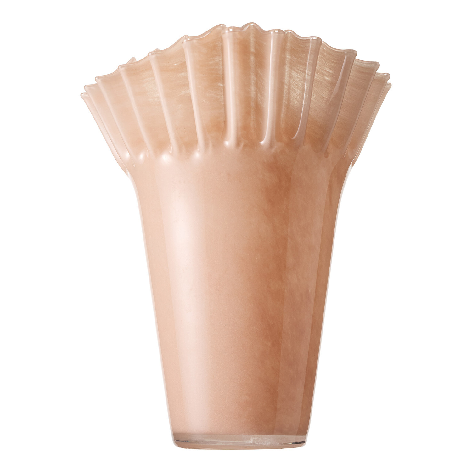 Tousle Fluted Soda Lime Glass Vase
