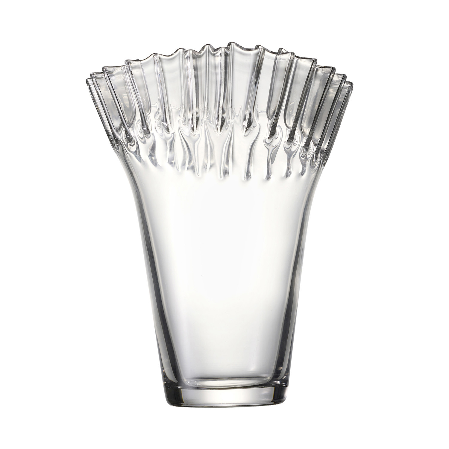 2 Piece Tousle Soda Lime Glass Vase Set