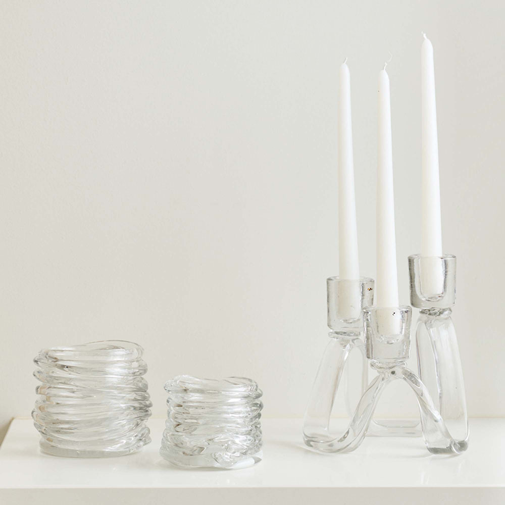 3 Piece Curlicue & Lume Candle Holder Set