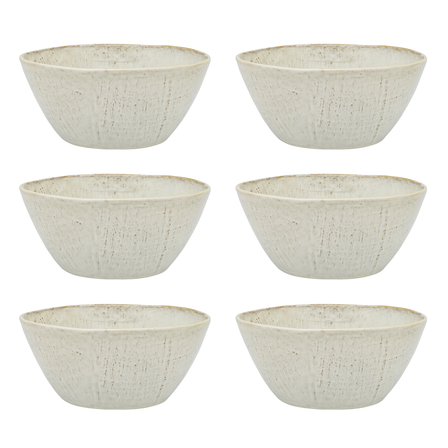 Linen 15cm Stoneware Cereal Bowls