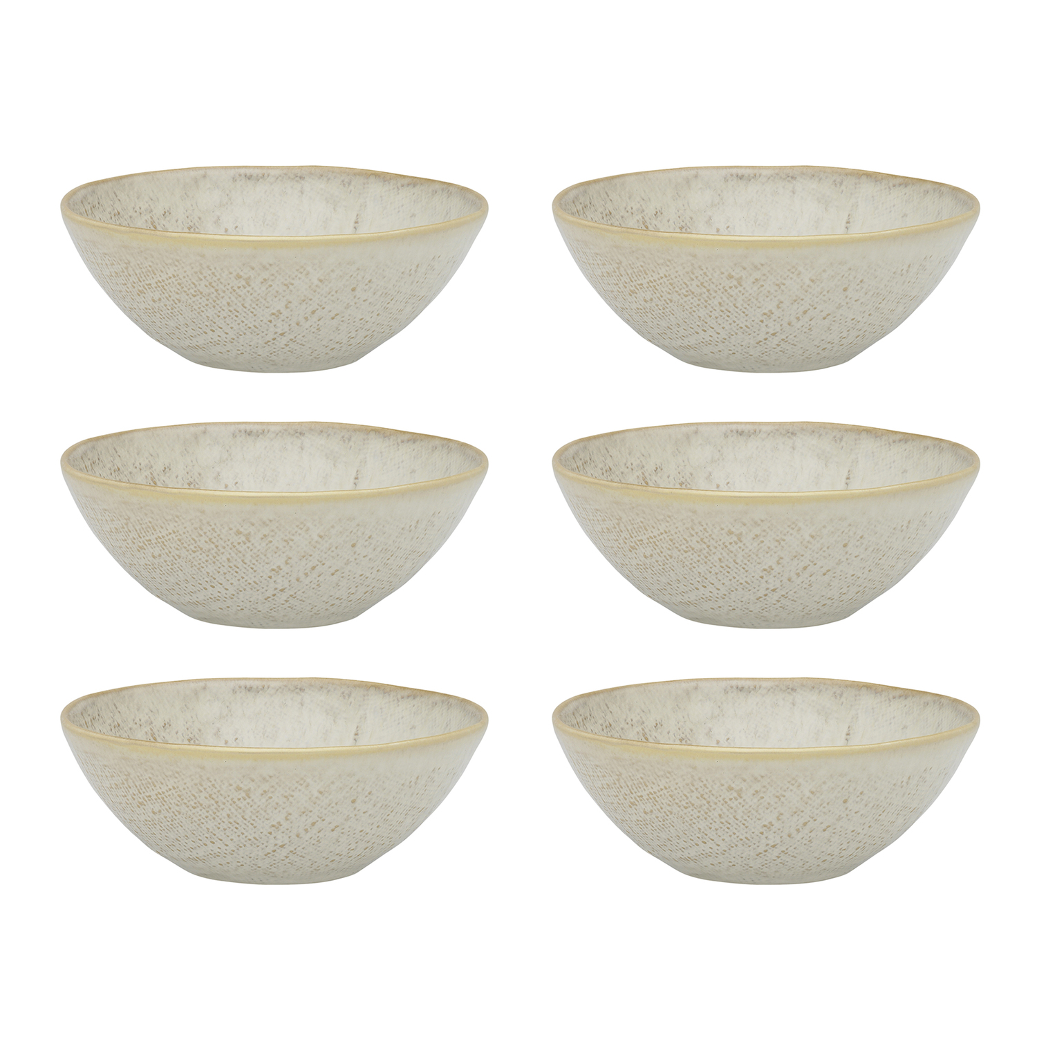 Linen 11.5cm Stoneware Rice Bowls