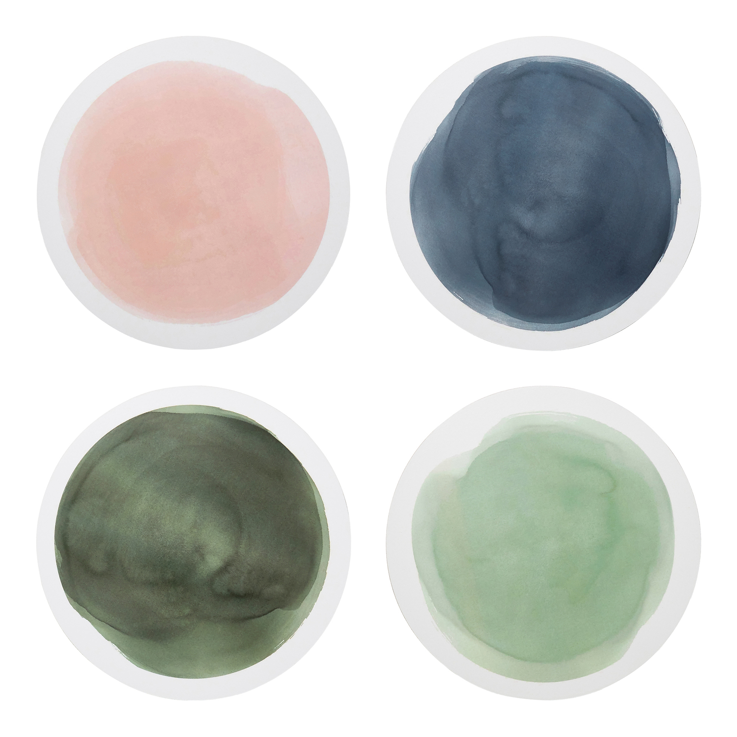 8 Piece Watercolour Seaside Coaster Set