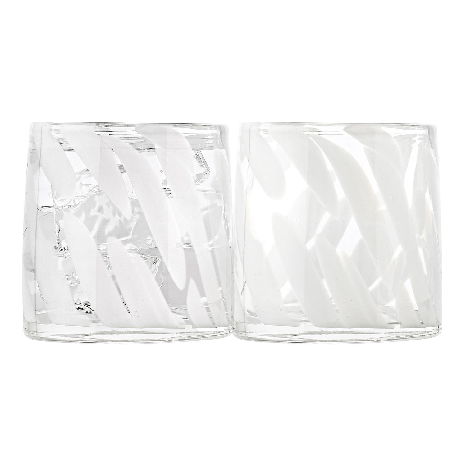 White Camille 260ml Glass Tumblers