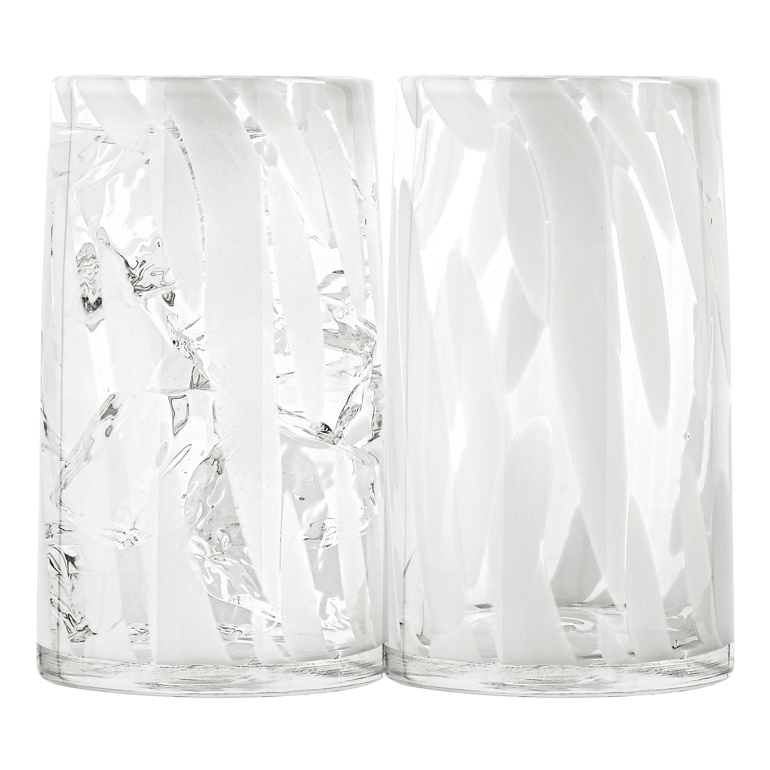 White Camille 420ml Glass Highball Tumblers