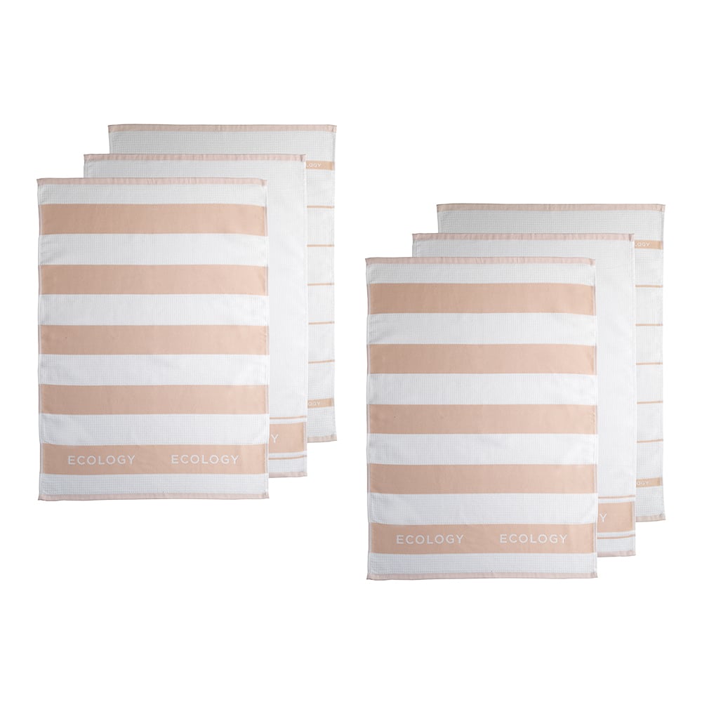 6 Piece Fold Cotton Tea Towel Set