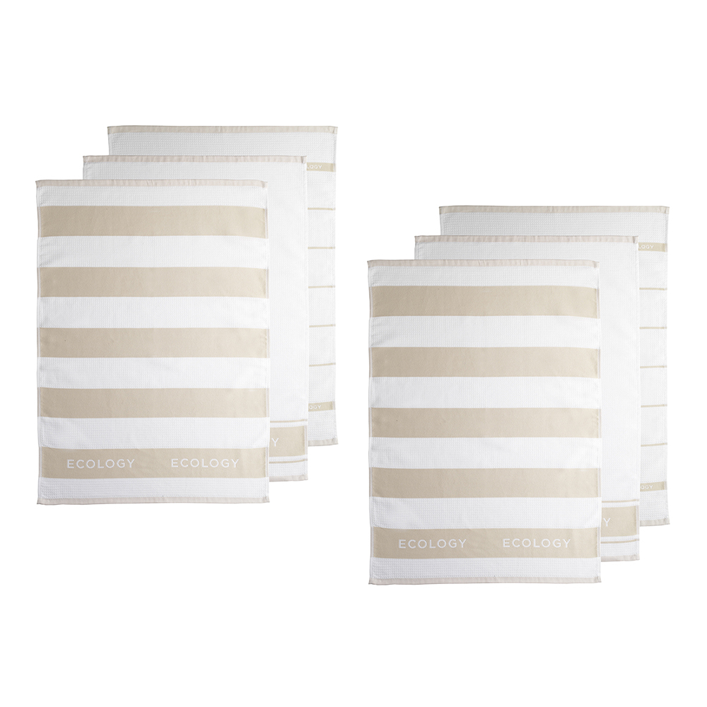 6 Piece Fold Cotton Tea Towel Set